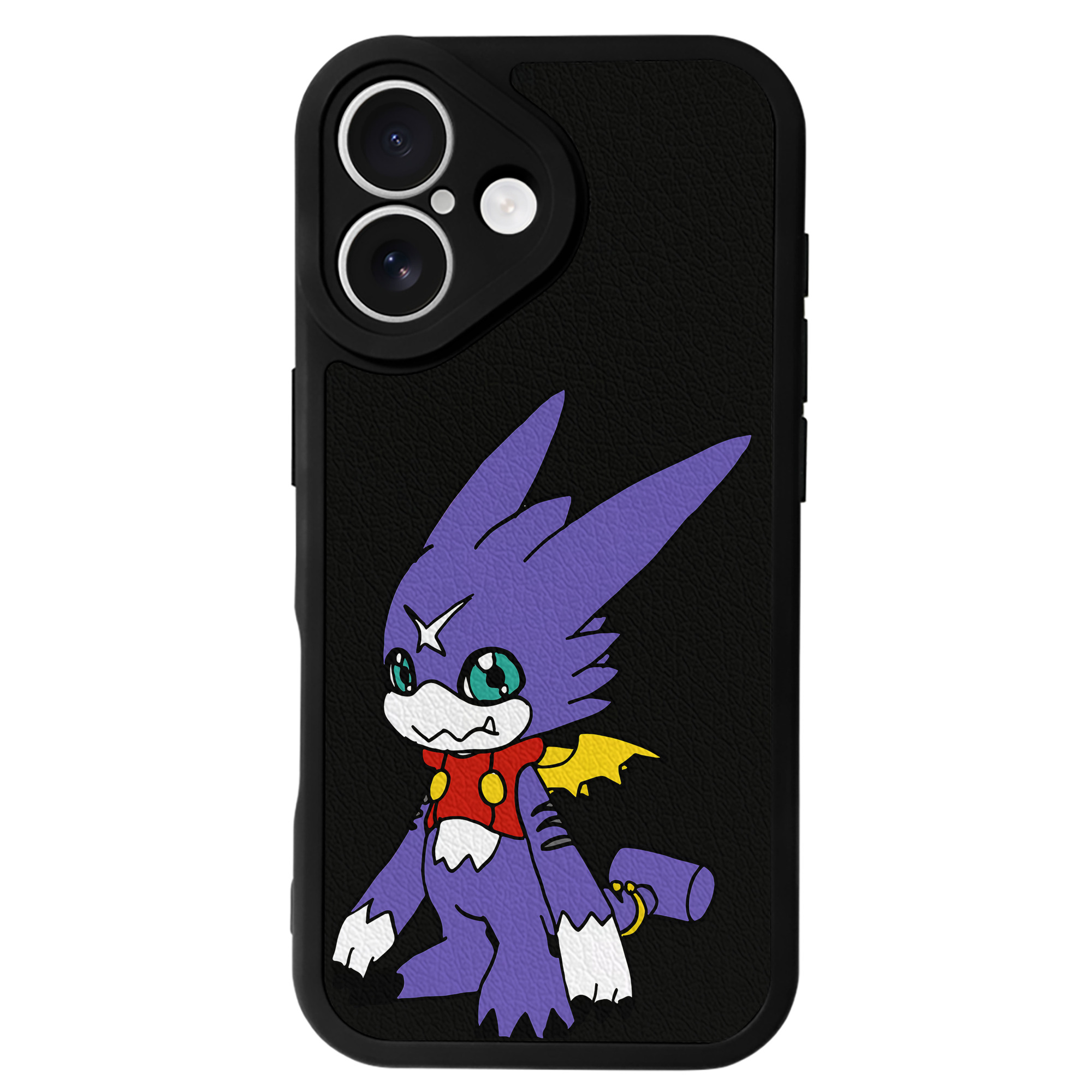 （画像用） Digimon デジタルモンスター/デジモン 【iPhone 16シリーズ対応】シリコンスマホケース（レザー調） 材質：シリコン